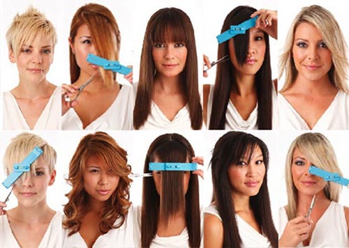 Steps to cut your own bangs to create medium length hairstyles