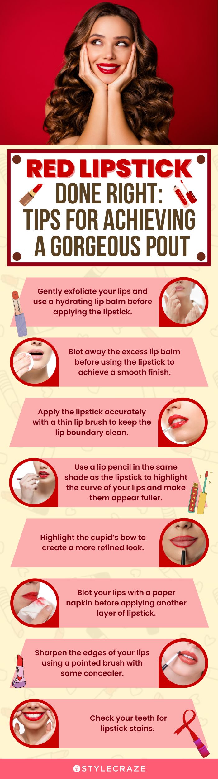 red lipstick done right tips for achieving a gorgeous pout (infographic)