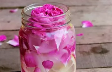 Rose Water, lemon, and glycerin night potion for glowing skin