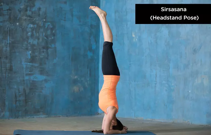 Sirsasana yoga pose to protect hair