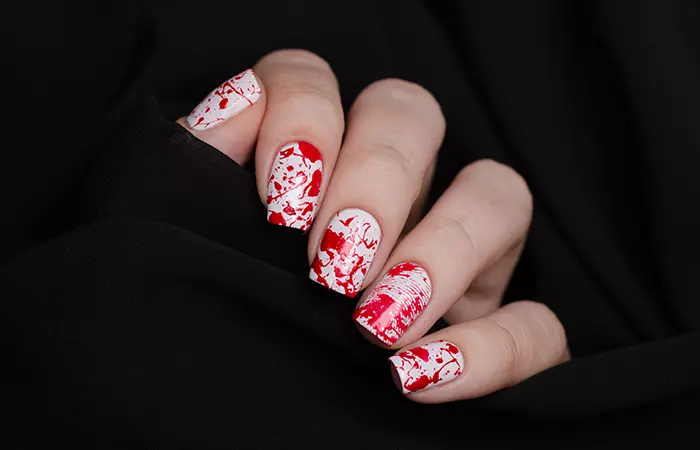 Splatter nail art design tutorial