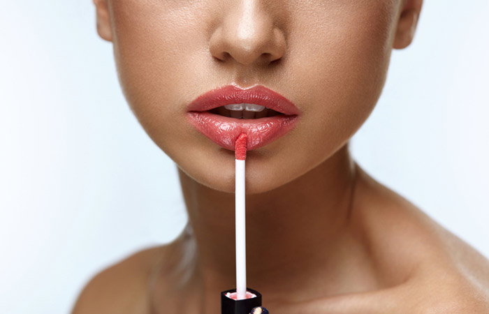 Add a little definition to your lips after you apply lipstick