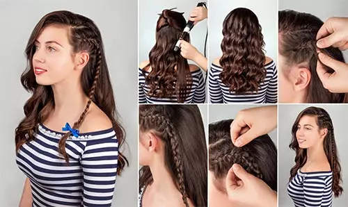 The long side braid hairstyle for curly hair