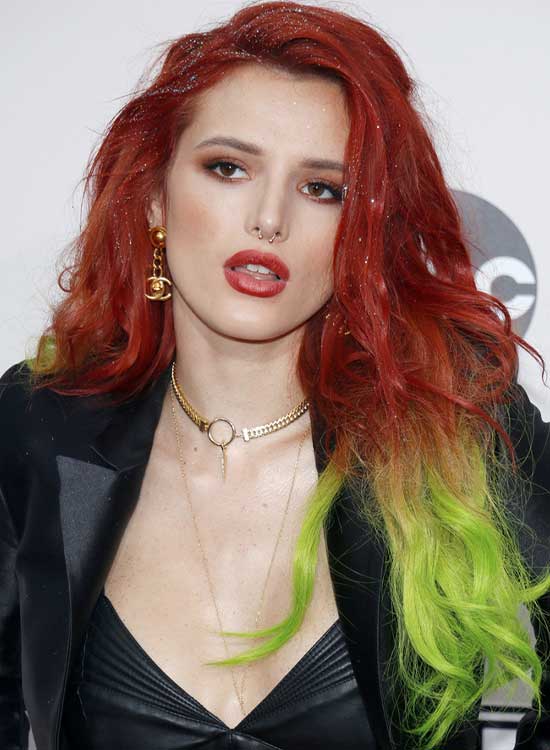 Wavy-Red-Hair-With-Slime-Green-Ends