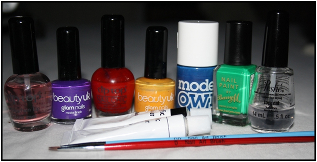 Products you will need for nail art