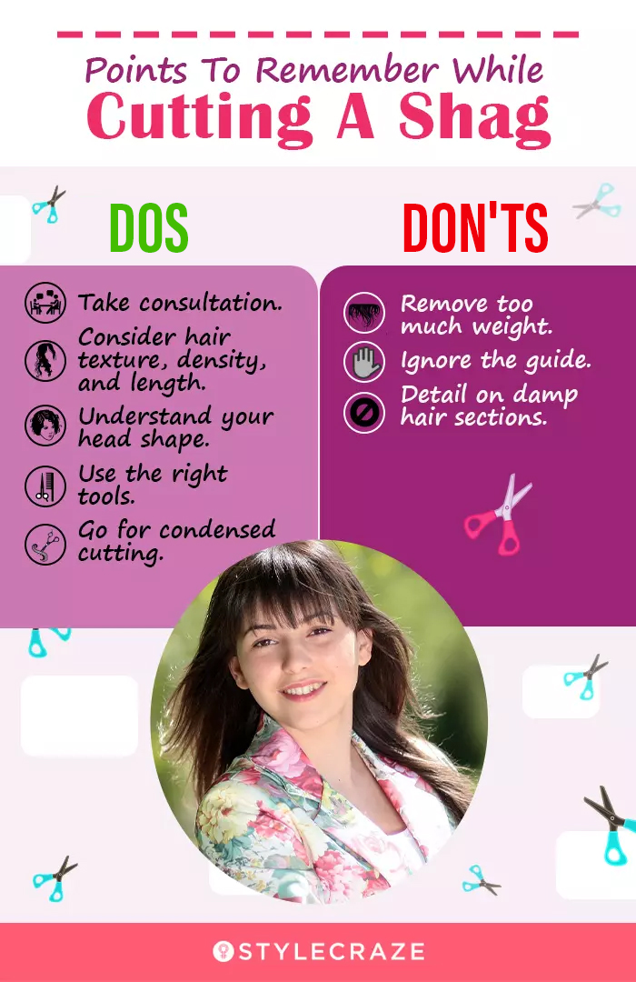 important points to remember while cutting a shag (infographic)