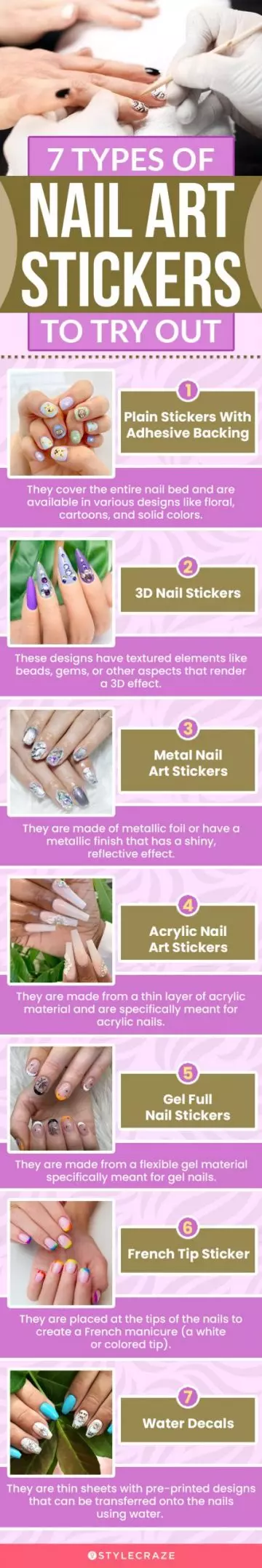 7 types of nail art stickers to try out (infographic)