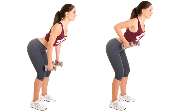 Bent over row exercise for flabby arms