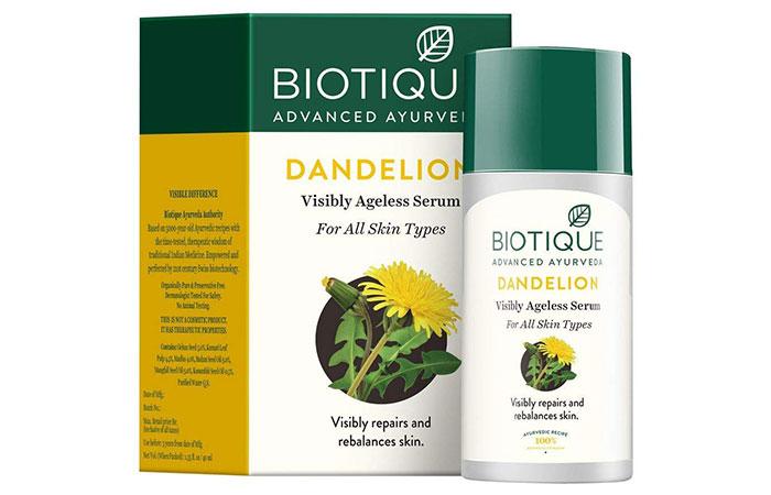 Biotique Bio Dandelion Visibly Ageless Serum - Best Fairness Creams For Oily Skin