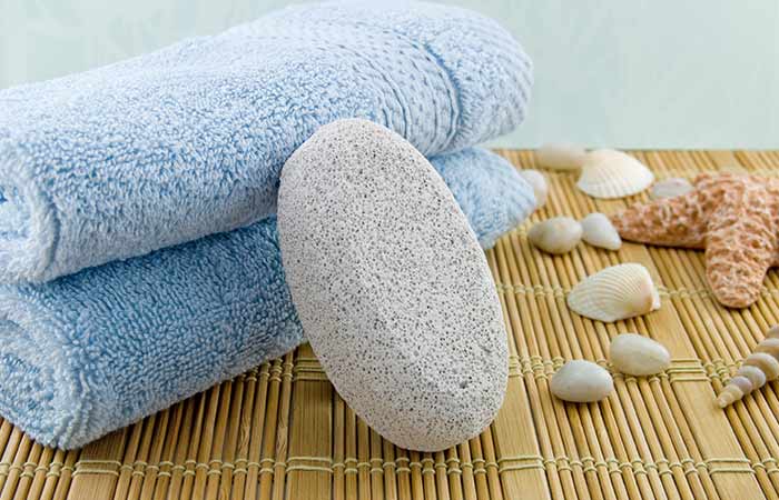 Pumice stone to get rid of black knees and elbows