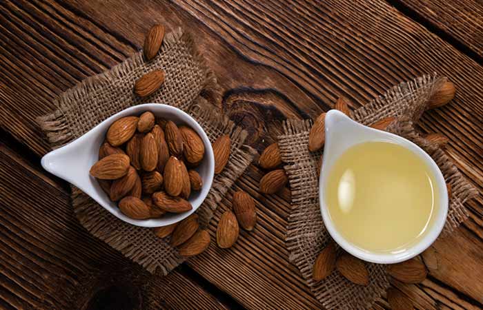 Almond oil to get rid of black knees and elbows