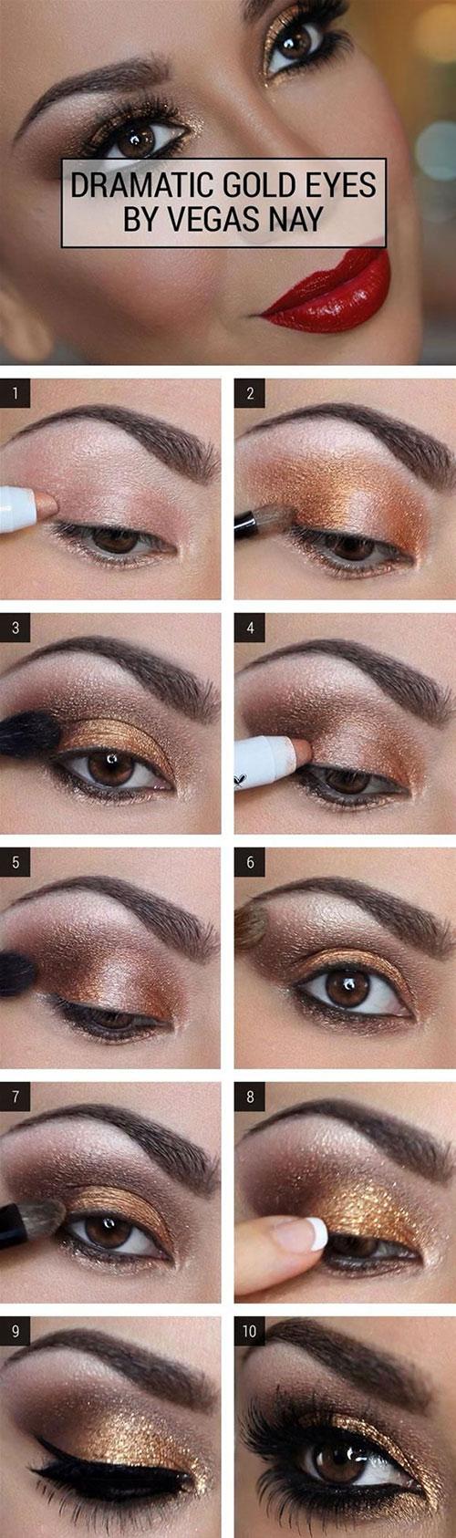 Gold Smokey Eye MakeupTutorial