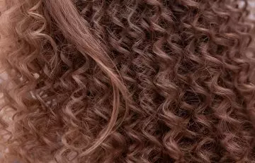 Close up of permed hair