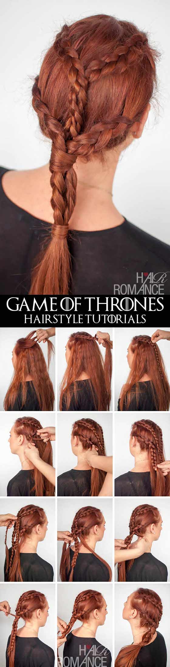 Khaleesi braid hairstyle for long hair