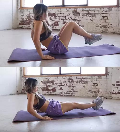 Leg in and out exercise for reducing belly fat