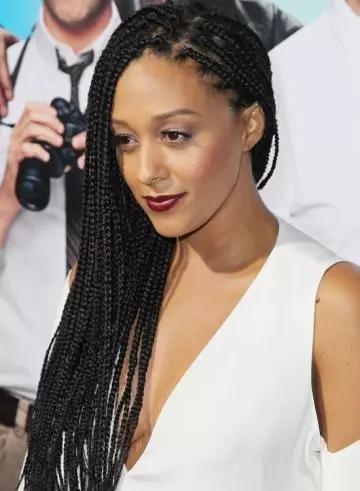Long mohawk box braids edgy hairstyle for long hair