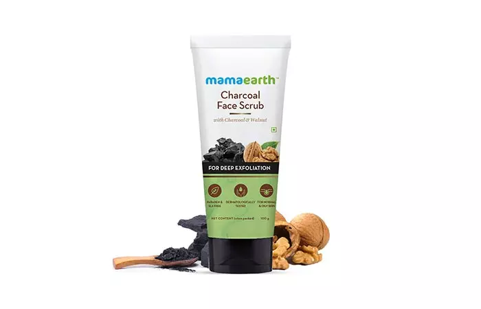 Best For Deep Cleansing - Mamaearth Charcoal Face Scrub