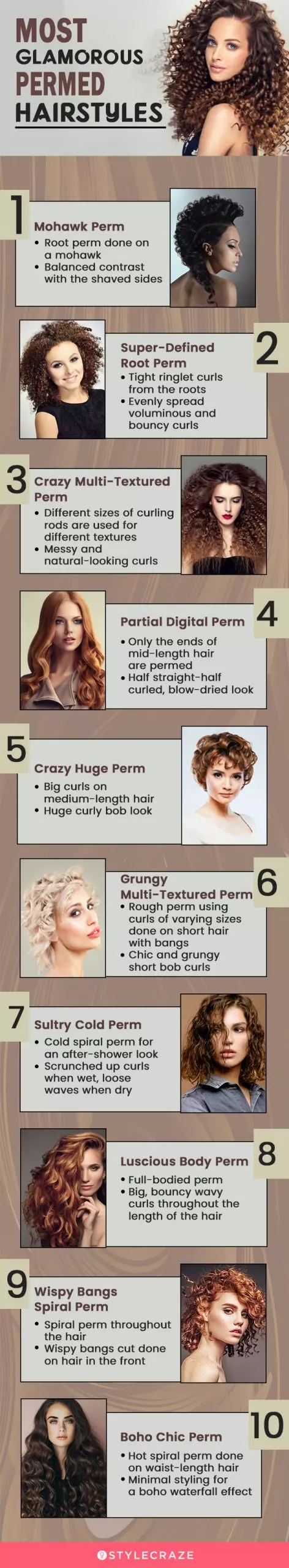 most glamorous permed hairstyles (infographic)