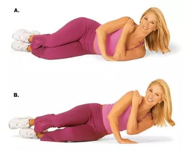 One-arm side push-up exercise for flabby arms
