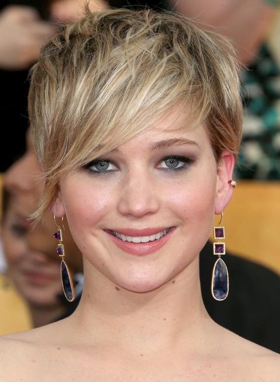 Pixie with messy layers and wispy side sweep hairstyle