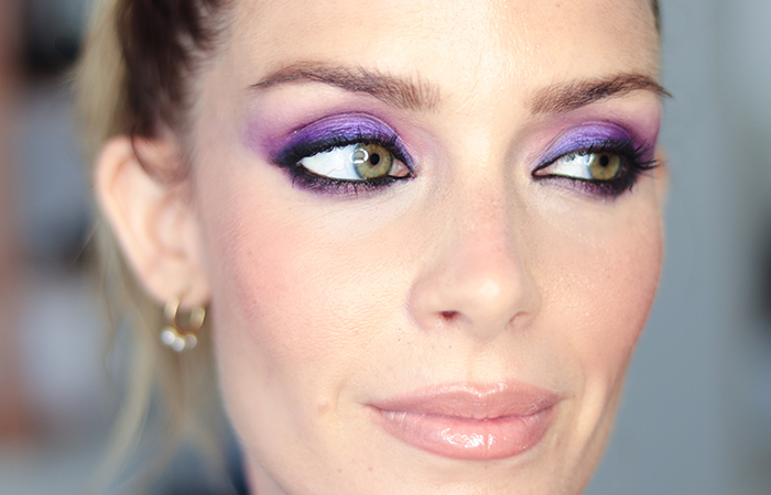 Purple smokey eye makeup