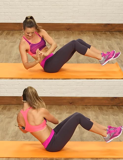 Russian twist exercise for reducing belly fat