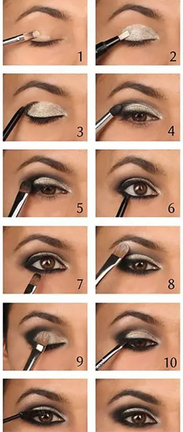 Silver smokey eye makeup tutorial