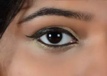 Step 7 of gold eye makeup