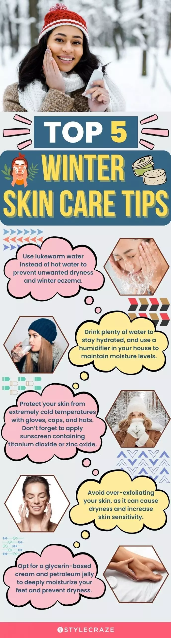 top 5 winter skincare tips (infographic)