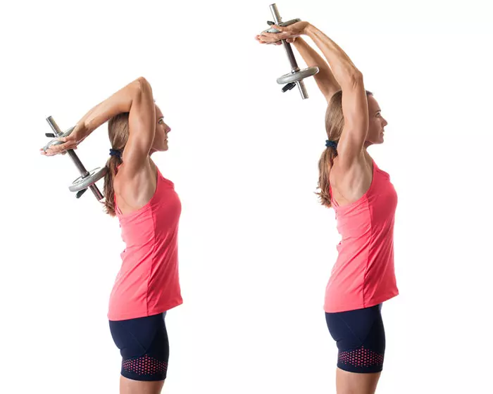 Tricep extensions exercise for flabby arms