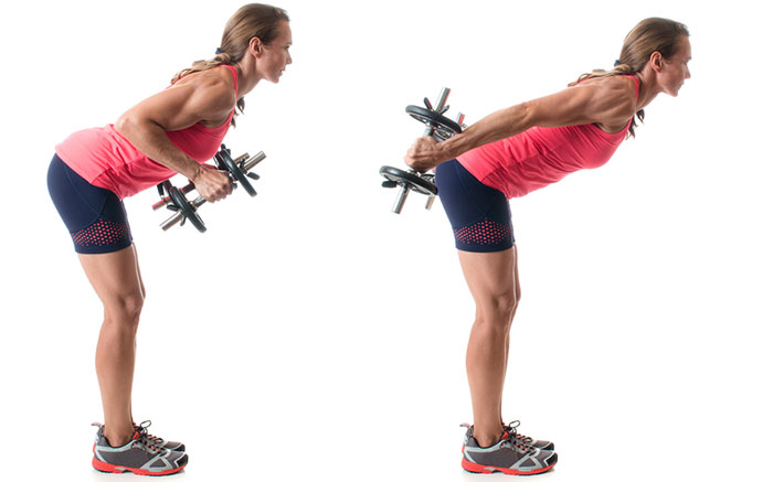 Tricep kickbacks exercise for flabby arms