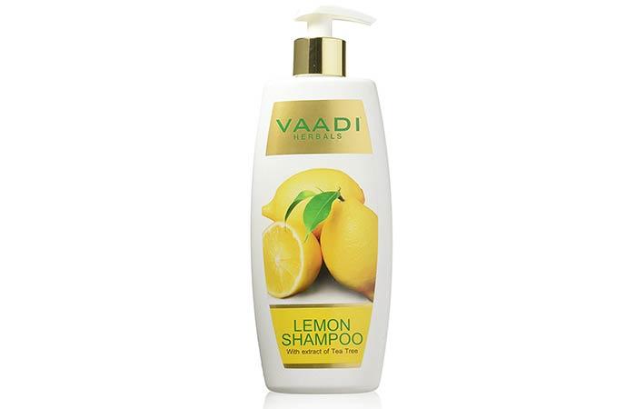 6. Vaadi Herbals Dandruff Defense Lemon Shampoo With Extract Of Tea Tree