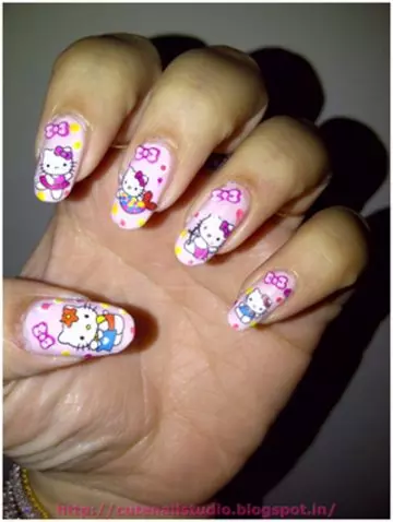 Hello Kitty water slide nail stickers
