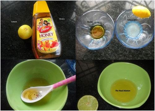 Lemon juice and honey mix for oily skin