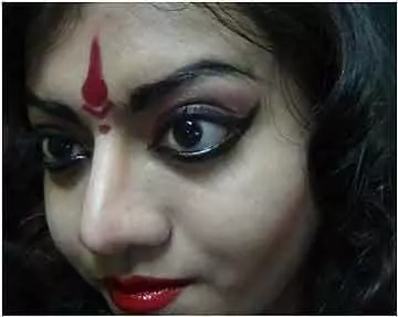 Cheeks makeup for Bharatanatyam