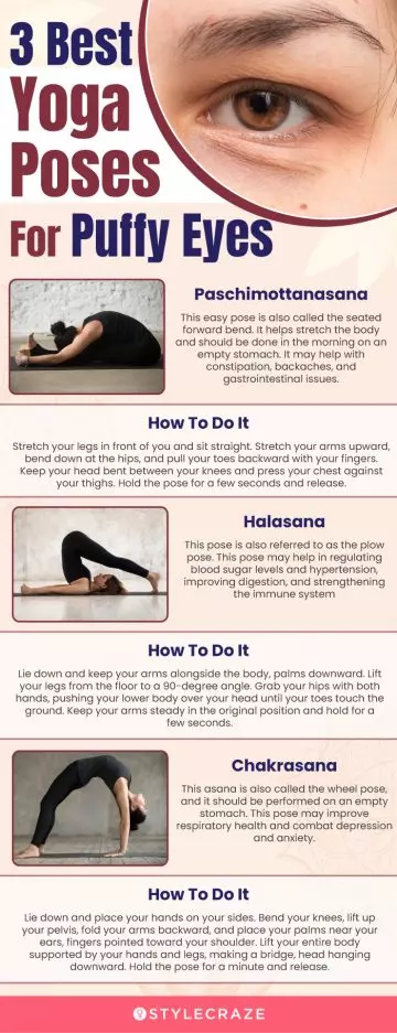 3 best yoga poses for puffy eyes (infographic)