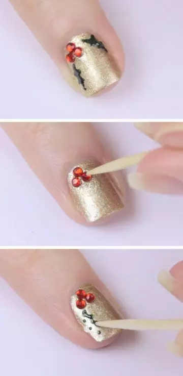 Christmas 3D nail art design