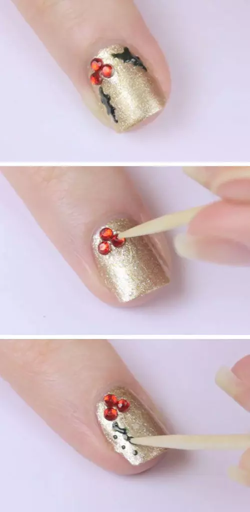 Christmas 3D nail art design