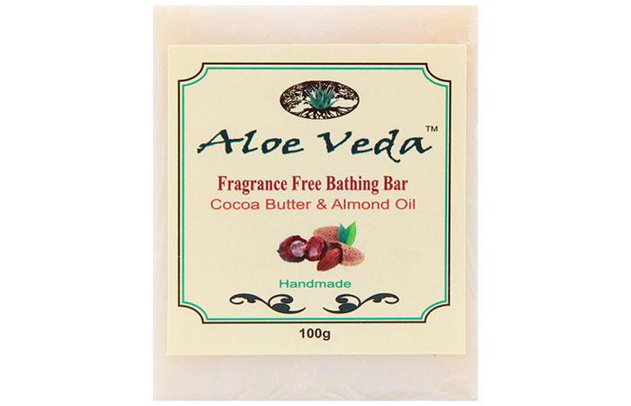 7. Aloe Veda Fragrance-Free Bathing Bar Cocoa Butter & Almond Oil