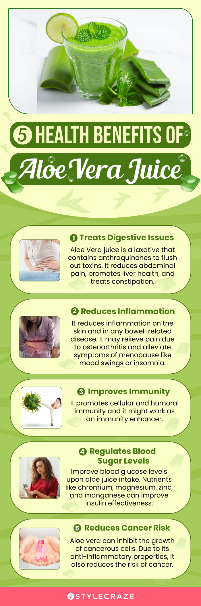5 health benefits of aloe vera juice (infographic)