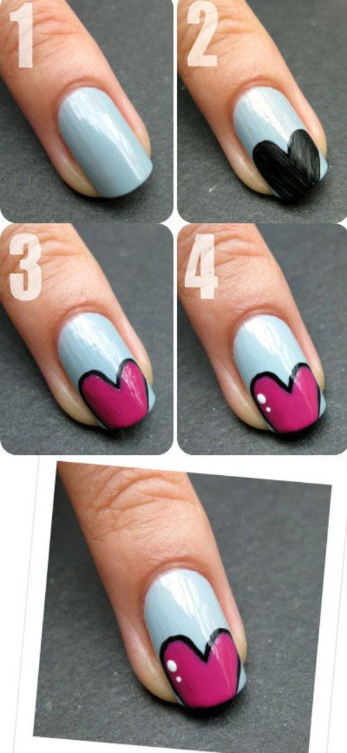 Animated Hearts Nail Design Animated Hearts Nail Design