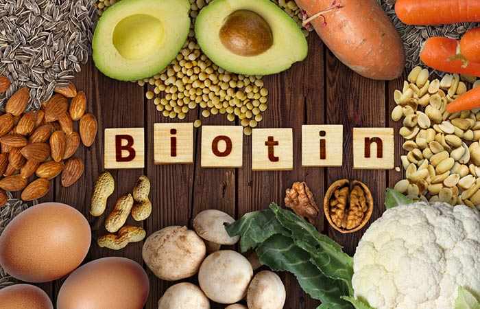 Foods rich in biotin for hair growth.