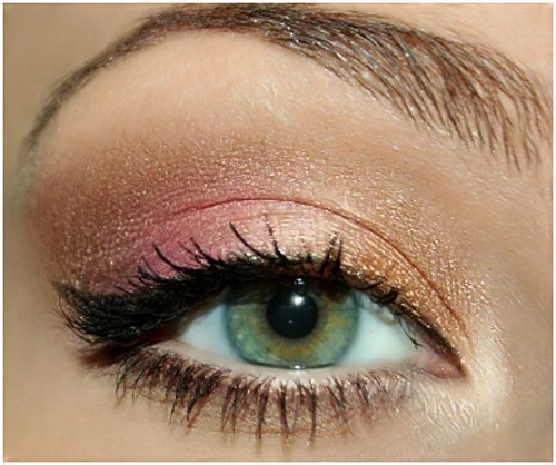 Sexy Eye Makeup Pics - Gold Rose & Brown Eyes Look