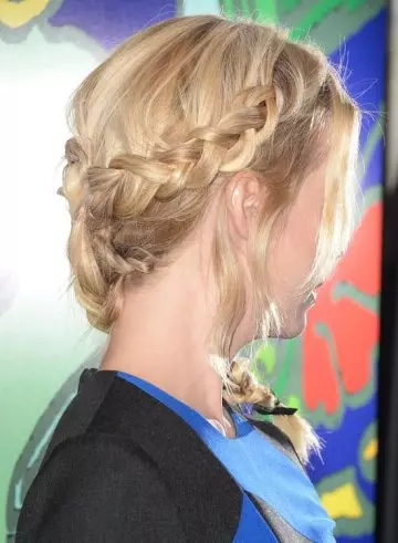Chunky french braid Indian hairstyle for round face