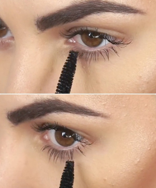 How to apply mascara on the lower lashes step 3
