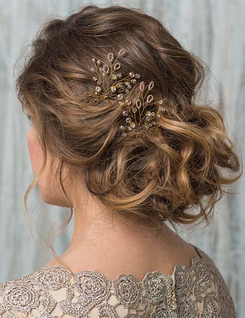 Curly updo hairstyle for long hair