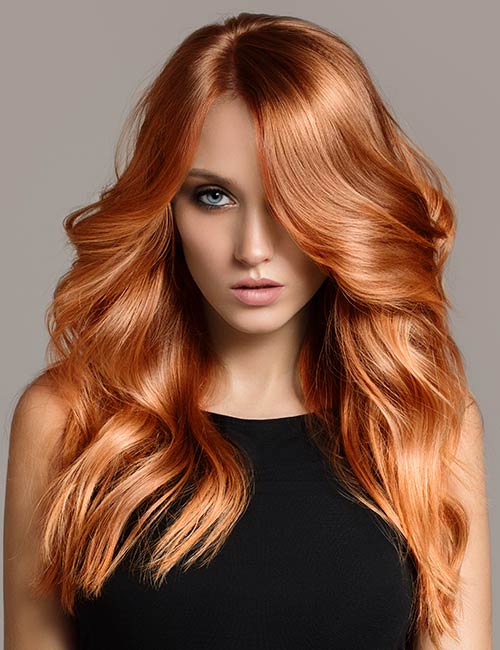 Dimensional color hairstyle for long hair