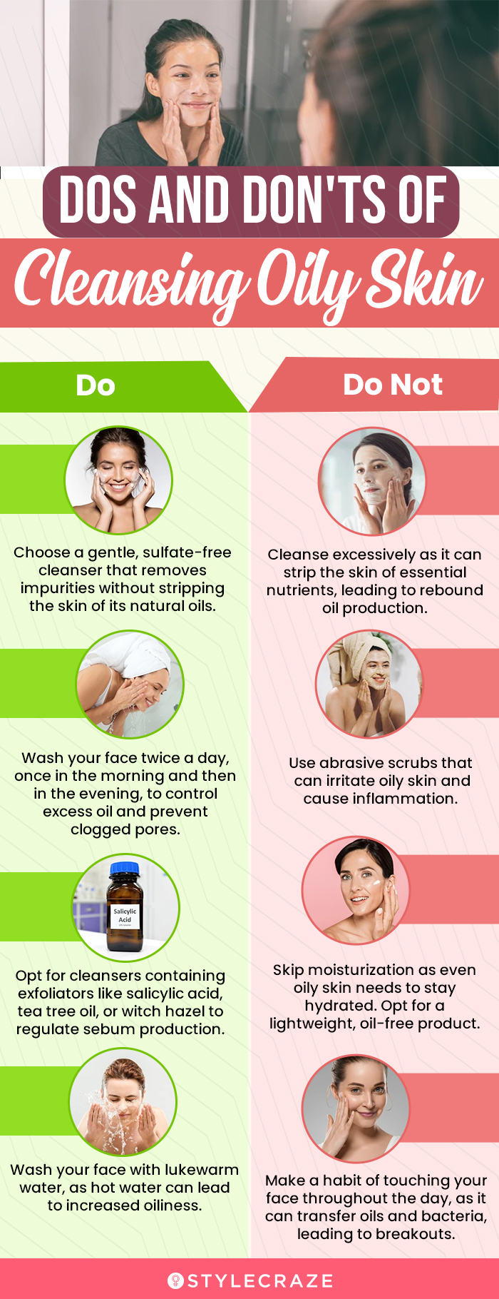 Dos and Don'ts Of Cleansing Oily Skin (infographic)