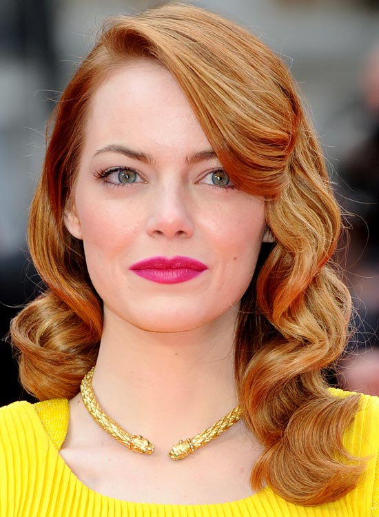 Hollywood actress Emma Stone's hairstyle