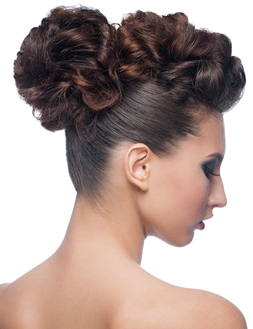 Fancy updo hairstyle for long hair